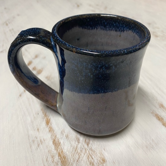 ALEWINE POTTERY Blue Artisan Handmade Clay Ceramic Mom Coffee Mug - Picture 2 of 8